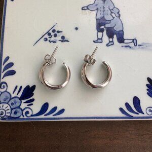 Quince Chunky Hoop Earrings Silver
